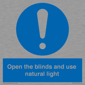 Open the blinds and use natural light